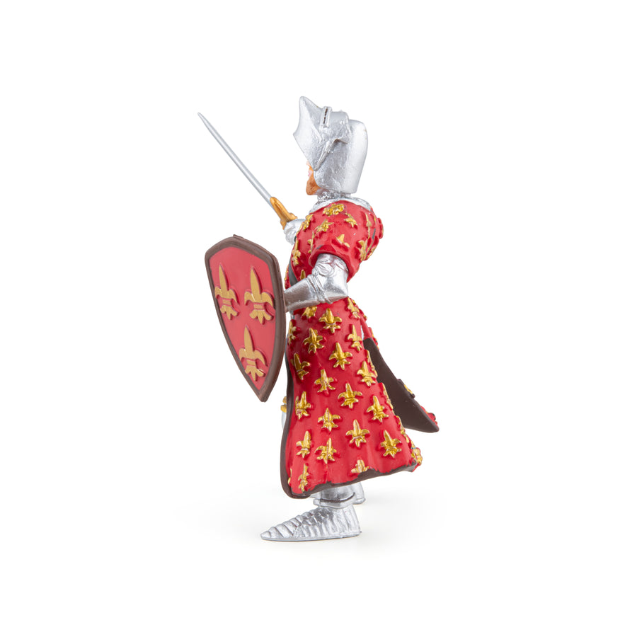 Prince Philippe rouge Papo en PVC, Collection Médiéval, jouet éducatif idéal pour enfants et collectionneurs