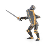Chevalier en armure noire Papo en PVC, Collection Médiéval, jouet éducatif idéal pour enfants et collectionneurs