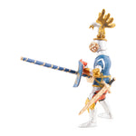 Chevalier bleu fleur de lys Papo en PVC, Collection Médiéval, jouet éducatif idéal pour enfants et collectionneurs