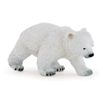 Figurine Bébé ours polaire marchant Papo en PVC, Collection Animaux sauvages, jouet éducatif idéal pour enfants et collectionneurs
