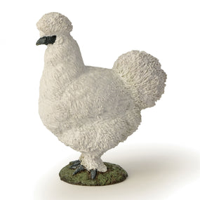 Figurine Poule soie Papo en PVC, thème basse-cour, Collection Vie à la ferme, jouet éducatif idéal pour enfants et collectionneurs